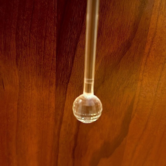 Disco Acrylic Clear Drop Earrings - Picture 5 of 10